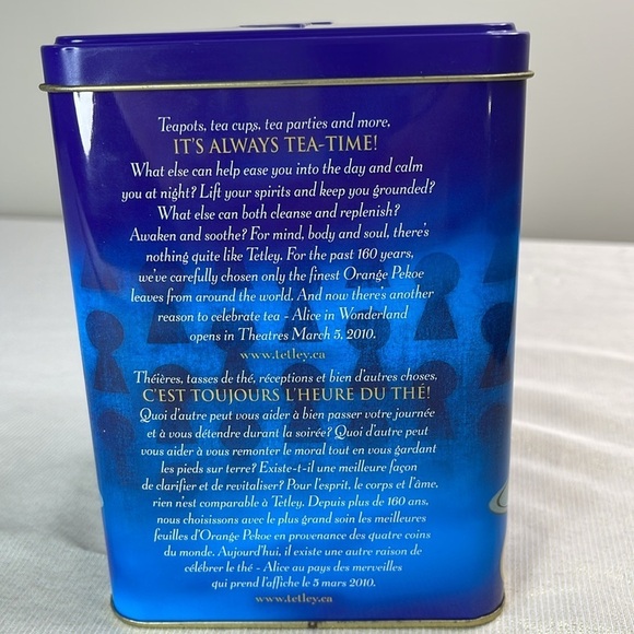 2010 Disney Alice In Wonderland Tetley Tea Orange Pekoe Tin Limited Edition - Picture 4 of 12